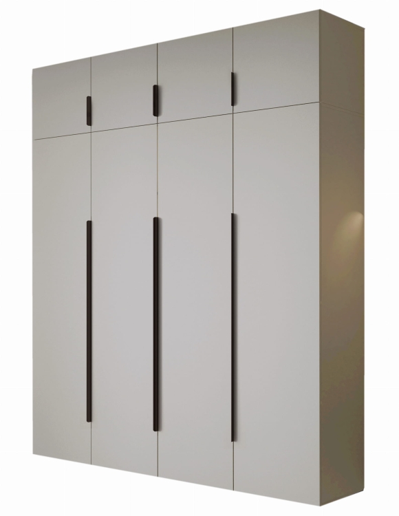 Kaszmirowa szafa z nadstawką nowoczesna czarne uchwyty STELLO