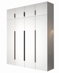 Uchylna designerska szafa z nadstawką biała do przedpokoju  STELLO