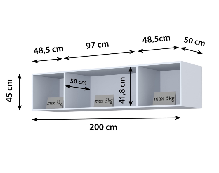 Kaszmirowa szafa wysoka z lustrem czterodrzwiowa z nadstawką STELLO