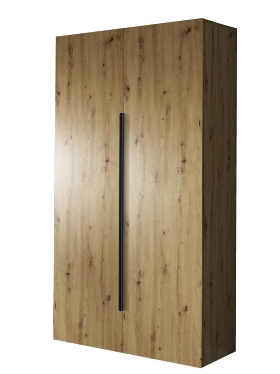 Elegancka szafa do sypialni dwudrzwiowa dąb artisan gładkie fronty STELLO