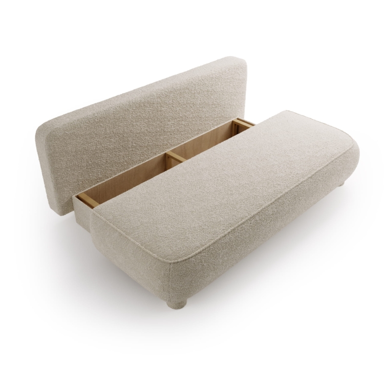 Stylowa beżowa sofa bez boczków z funkcją spania COMFY