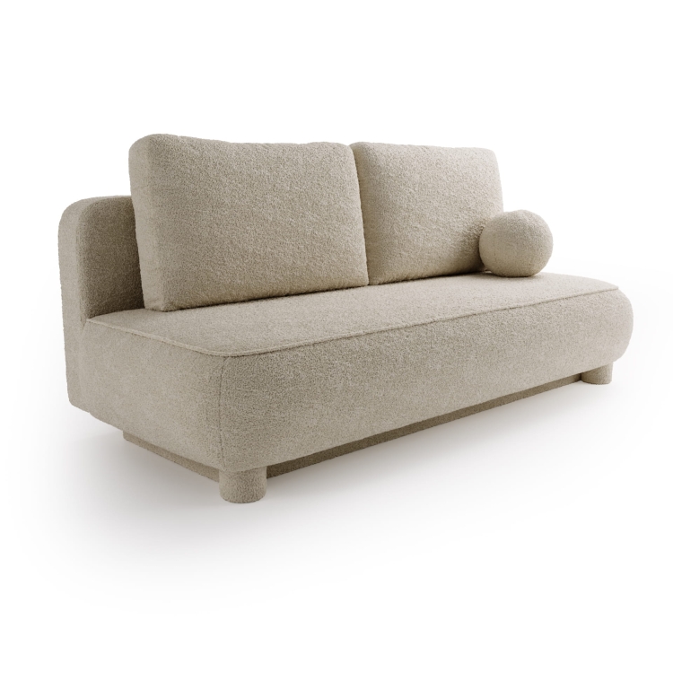 Stylowa beżowa sofa bez boczków z funkcją spania COMFY