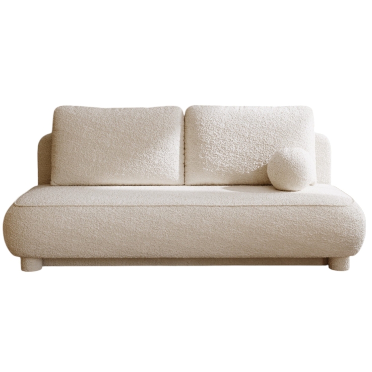 Stylowa beżowa sofa bez boczków z funkcją spania COMFY