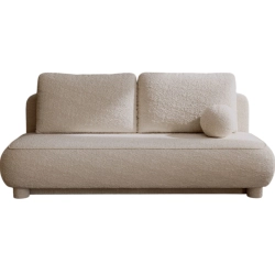 Nowoczesna kanapa o zaokrąglonym kształcie w odcieniu beżu COMFY 