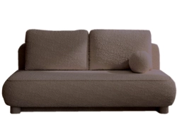 Brązowa kanapa bez podłokietników z funkcją spania COMFY