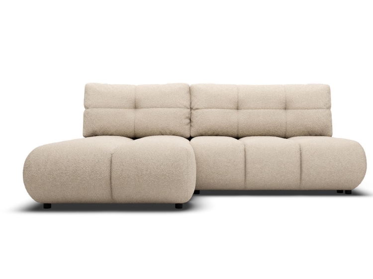 Narożnik bubble do małego salonu w jasnym beżowym kolorze VETTO