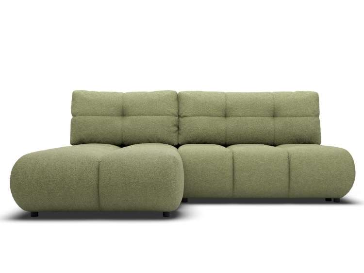 Bąbelkowy narożnik w modnym kolorze oliwki z funkcją spania VETTO