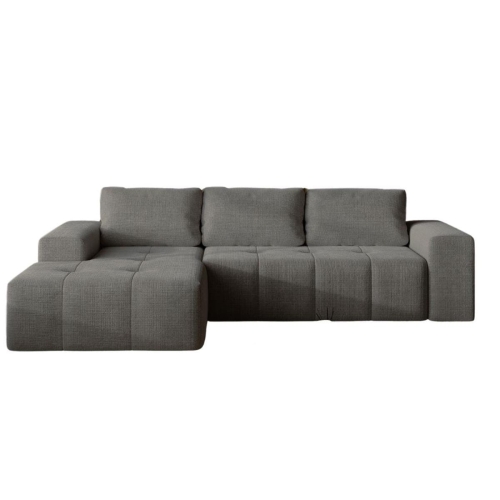 Grafitowy narożnik w kształcie L zaokrąglony w stylu japandi LARS