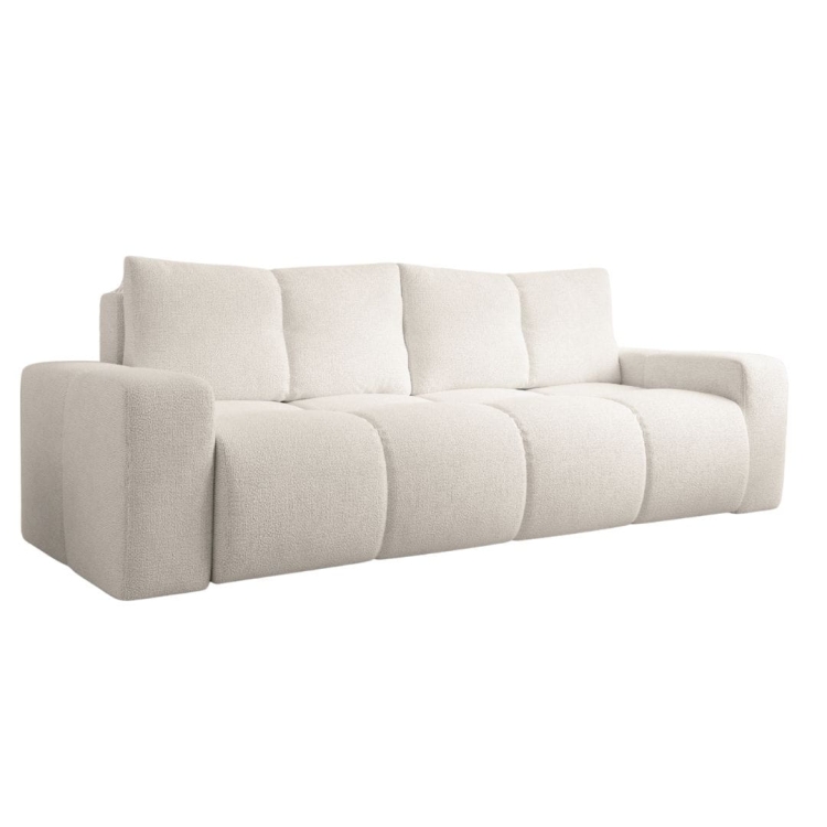 Elegancka biała kanapa rozkładana do salonu typu bubble STYLO