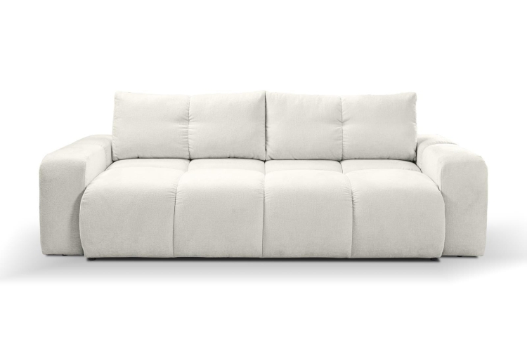Bąbelkowa sofa w jasnym odcieniu beżu z funkcją spania STYLO