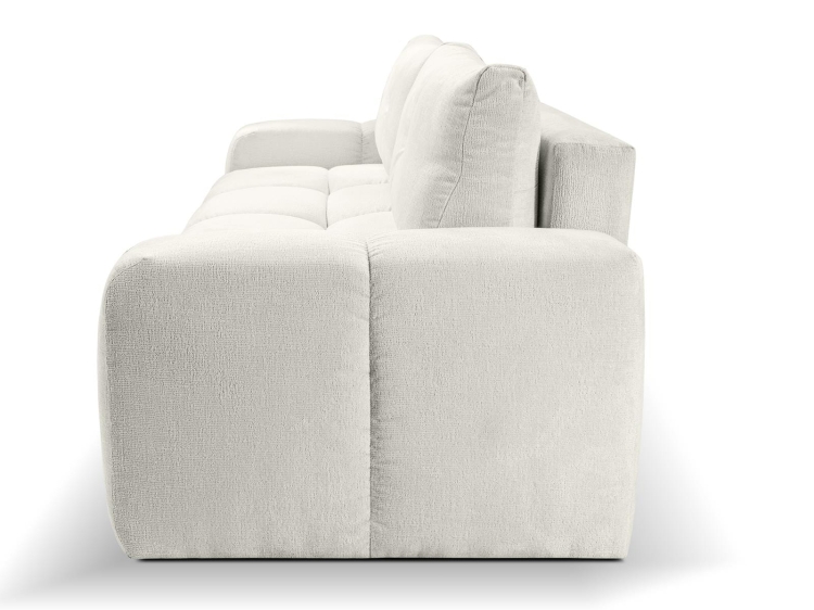 Bąbelkowa sofa w jasnym odcieniu beżu z funkcją spania STYLO