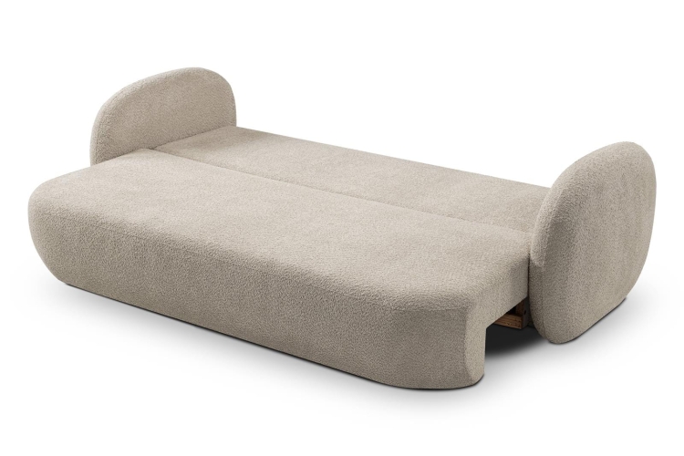 Sofa w jasnym odcieniu beżu 3-osobowa z funkcją spania OLIS