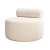 Modny kremowy fotel okrągły w minimalistycznym stylu CLAUS