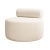 Beżowy fotel okrągły w tkaninie baranek do salonu CLAUS
