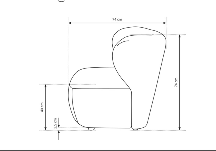 Beżowy fotel tapicerowany tkanina baranek do salonu TANZO