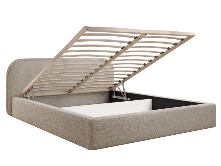 Eleganckie białe łóżko w minimalistycznym stylu RONDIS