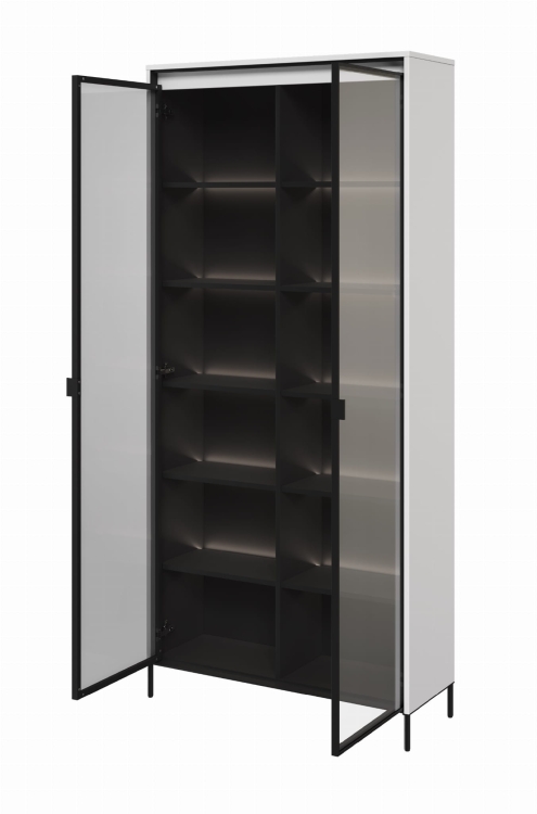 Przeszklona nowoczesna witryna z oświetleniem LED do salonu FLORES