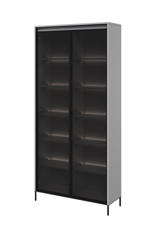 Przeszklona nowoczesna witryna z oświetleniem LED do salonu FLORES