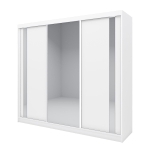 Szafa przesuwna z lustrem do sypialni 240 cm SANDY BIAŁY
