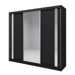 Szafa przesuwna z lustrem do sypialni 240 cm SANDY CZARNY