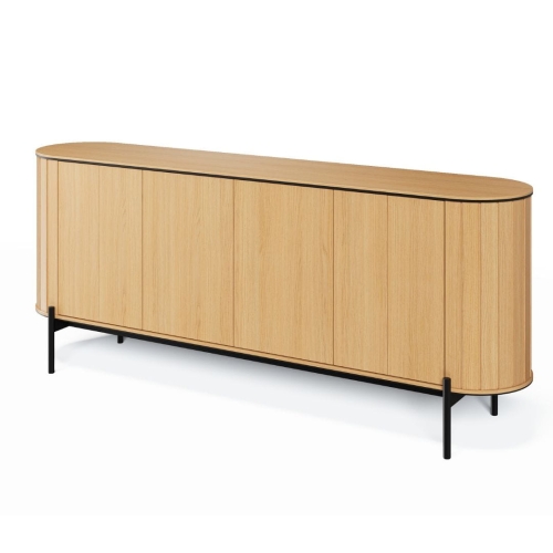 Designerska szeroka komoda 200 cm o zaokrąglonych kształtach RATTAS