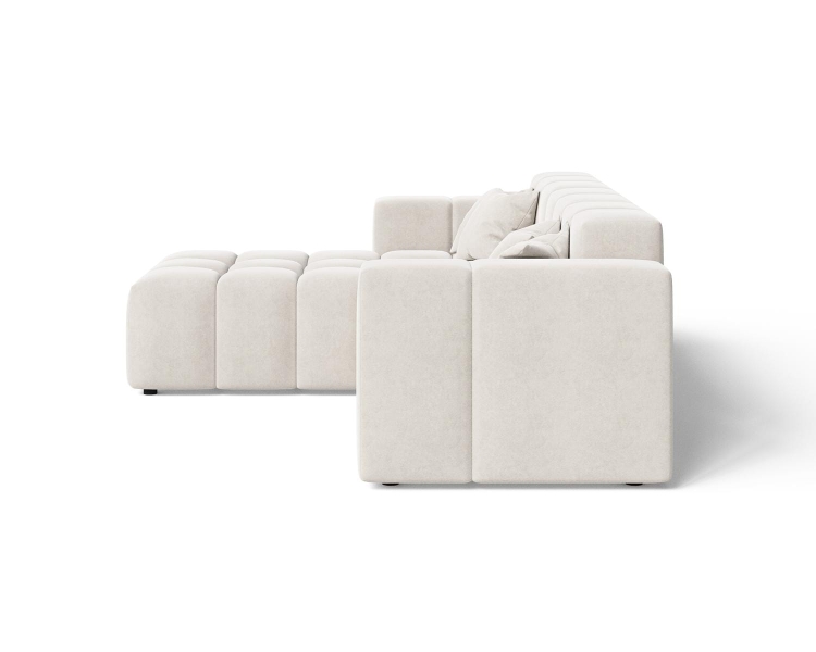 Narożnik bubble tapicerowany tkaniną komodo OMBO KREMOWY