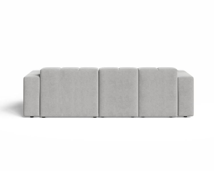 Nowoczesny szary narożnik typu bubble lewostronny OMBO