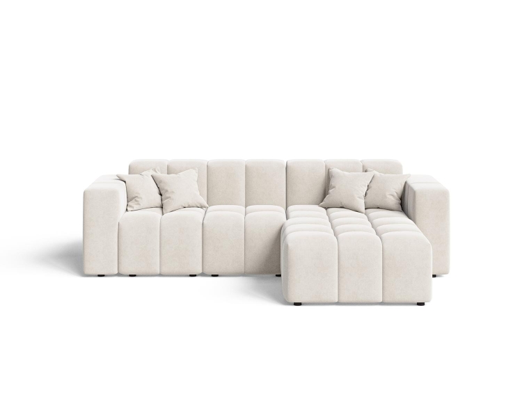 Kremowy tapicerowany narożnik do modnego salonu OMBO