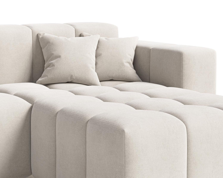 Kremowy tapicerowany narożnik do modnego salonu OMBO