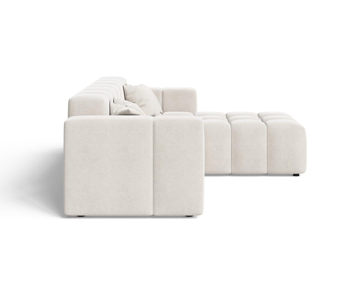 Kremowy tapicerowany narożnik do modnego salonu OMBO