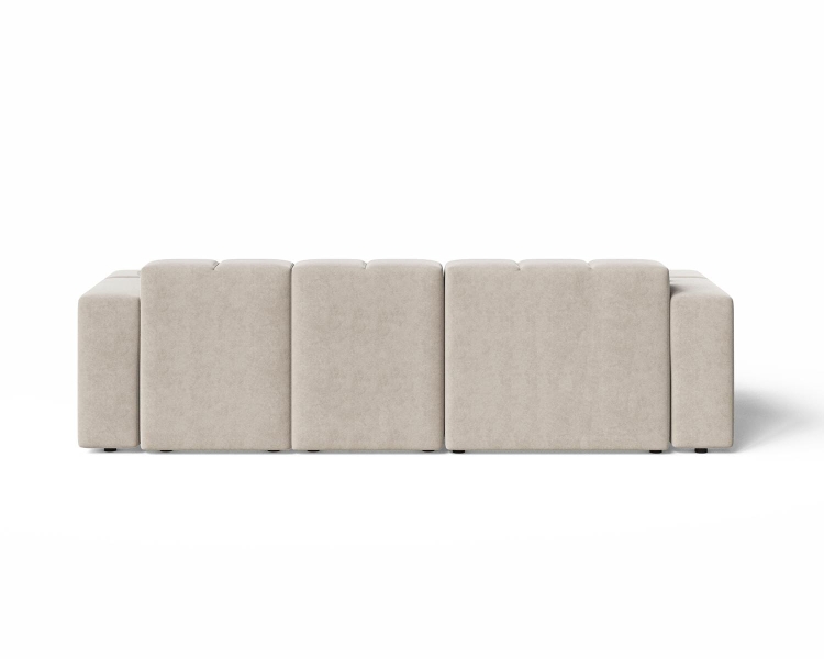 Narożnik tapicerowany w odcieniu beżu do salonu OMBO