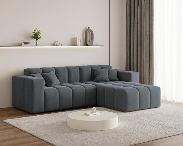 Stylowy grafitowy narożnik do salonu OMBO