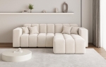 Kremowy tapicerowany narożnik do modnego salonu OMBO