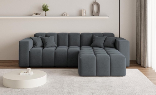 Stylowy grafitowy narożnik do salonu OMBO