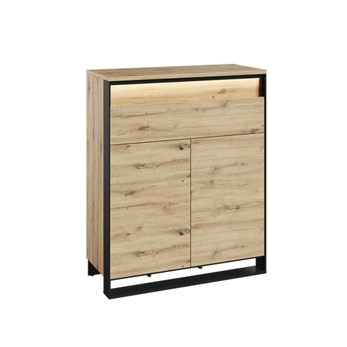 Nowoczesny zestaw do przedpokoju z komodą, lustrem i wieszakiem na ubrania NINO