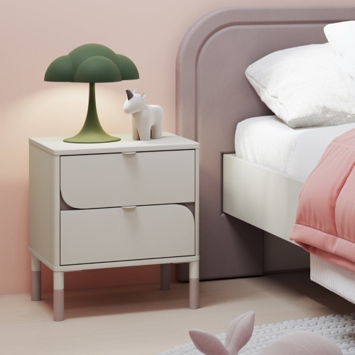Kaszmirowa szafka nocna na wysokich nóżkach do dziecięcego pokoju JUNA