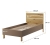 Pojedyncze łóżko 100x200 cm do dziecięcego pokoju z drewnianym zagłówkiem LAGOS