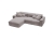Tapicerowany narożnik do dużego salonu w kolorze szarym AURIA
