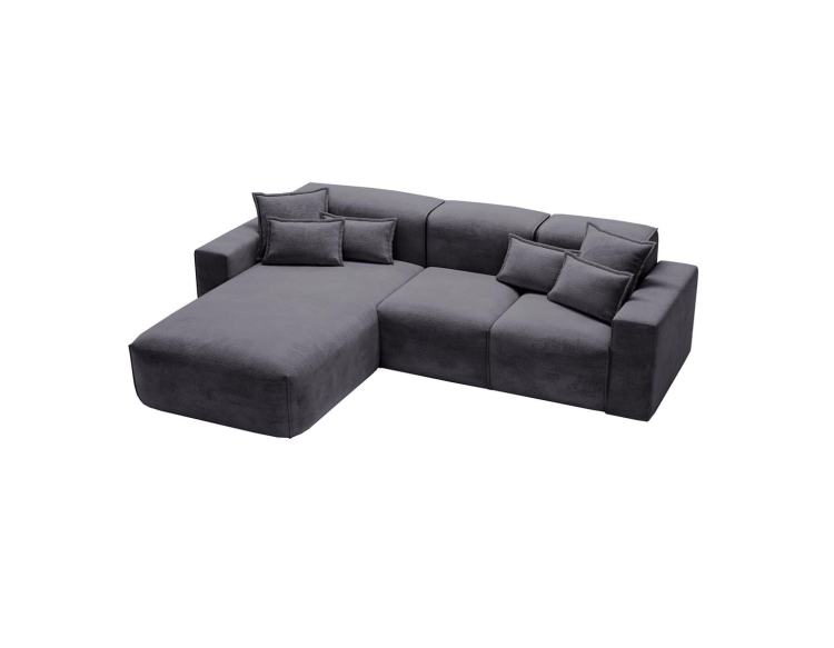 Modny grafitowy narożnik tapicerowany do salonu AURIA