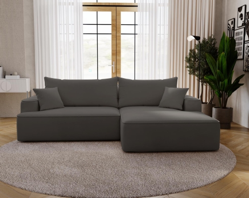 Narożnik grafitowy 270 cm do dużego salonu BEVERLY