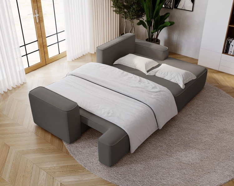 Narożnik grafitowy 270 cm do dużego salonu BEVERLY