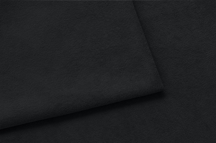 Wygodny narożnik z funkcją spania w czarnej welurowej tkaninie BEVERLY