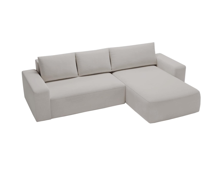 Wygodny narożnik z funkcją rozkładania w jasnym odcieniu szarości CAMA