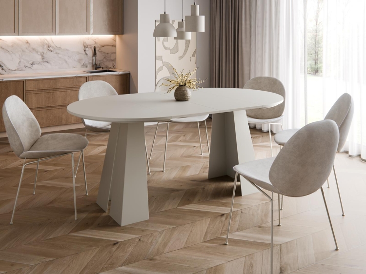 Minimalistyczny czarny rozkładany stół 100 cm SUZO