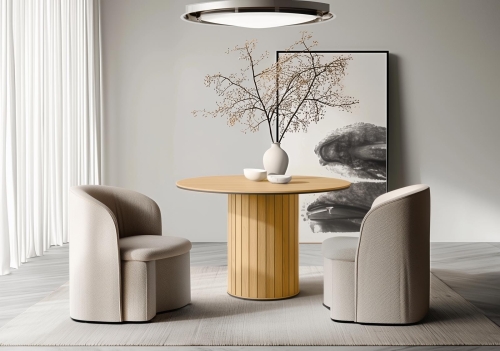 Modny stolik w naturalnym kolorze dąb vincenza RATTAS