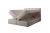 Designerskie grafitowe łóżko kontynentalne boucle z materacem PALEO