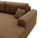 Sztruksowy narożnik szeroki przytulna tkanina ciemny beż COMFS